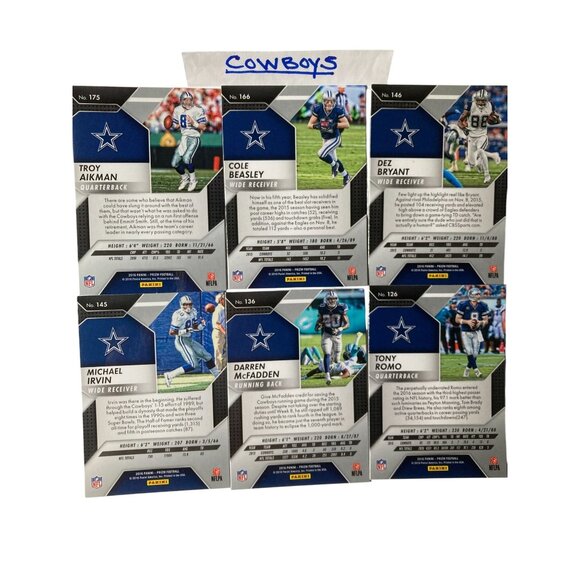 DALLAS COWBOYS -5XS SUPER BOWL CHAMPIONS. 9 TRADING CARD SET OF SELECT PLAYERS - Picture 2 of 4
